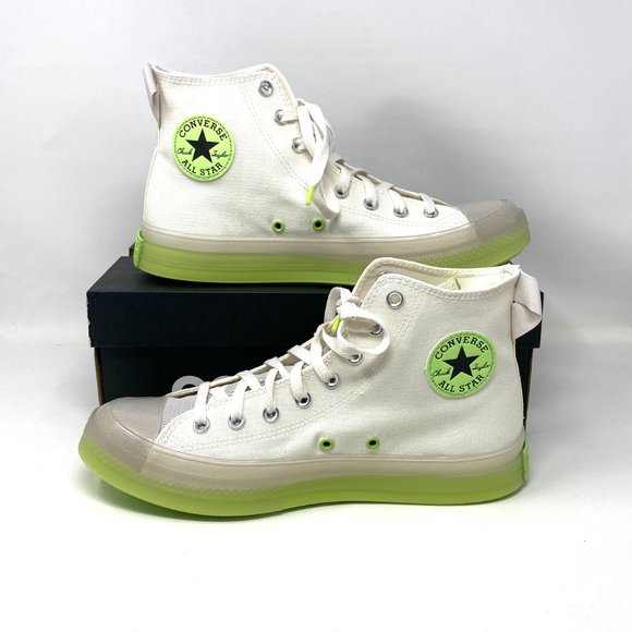 Converse Ctas CK HI Egret Pale High Top Beige Green Mens Canvas Sneakers A00416C - Picture 2 of 10